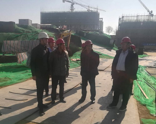 贠公法帶領安全環保第二督導組深入藍山水岸工地項目檢查指導工作