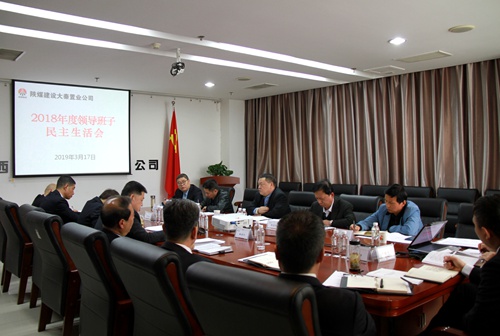 寧興剛指導大秦置業公司2018年度領導班子民主生活會