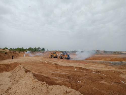 陜煤建設天工公司土建十七部小保當礦井管理及技術人員公寓樓工程破土動工