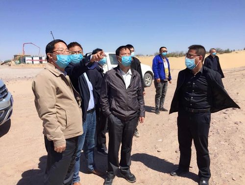 靖神鐵路公司領導蒞臨路橋分公司靖神鐵路項目部檢查指導