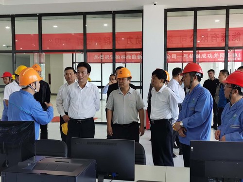 榆林市委書記戴征社，市委常委、常務(wù)副市長李博一行蒞臨榆林市垃圾焚燒發(fā)電項目調(diào)研指導(dǎo)工作
