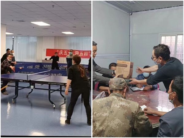 陜煤建設(shè)天工公司土建二部開展“慶五一，迎五四”乒乓球比賽主題黨日活動(dòng)
